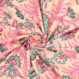 Floral Print Cotton Double King Bedsheet with 2 Pillow Covers