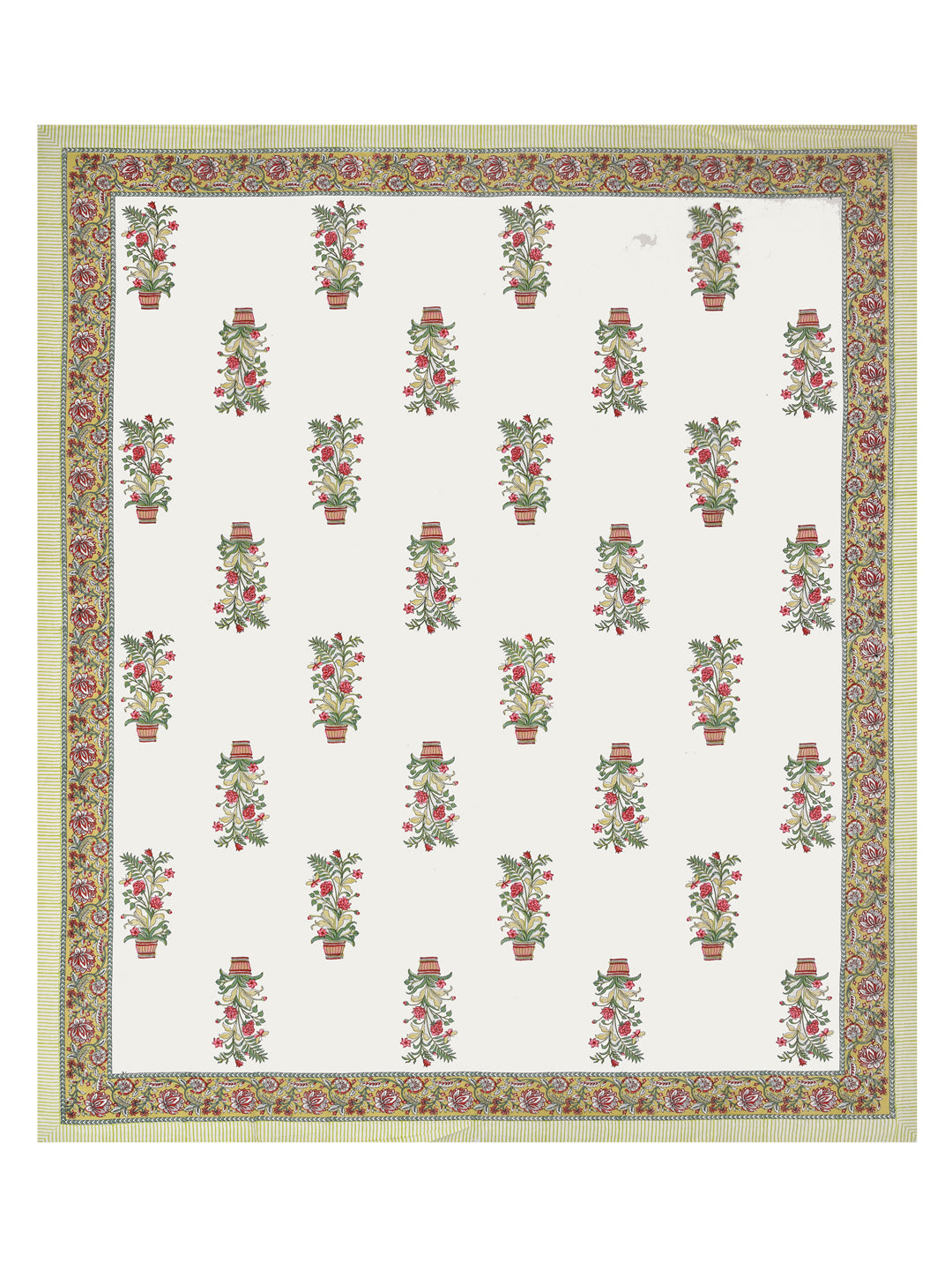 Floral Print Cotton Double King Bedsheet with 2 Pillow Covers