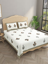 Double King Bedsheet with 2 Pillow Covers