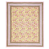 Floral Print Cotton Double King Bedsheet with 2 Pillow Covers