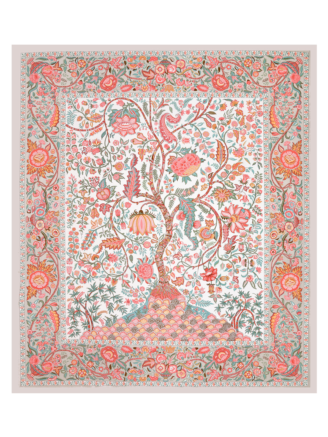 Floral Print Cotton Double King Bedsheet with 2 Pillow Covers