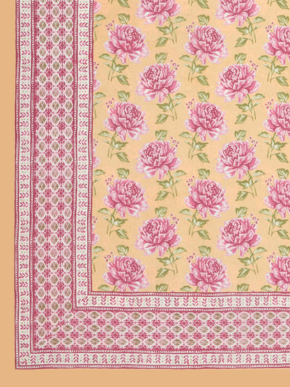 Cotton Double King Bedsheet with 2 Pillow Covers