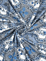 Floral Print Cotton Double King Bedsheet with 2 Pillow Covers