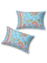 Cotton Printed Bedsheet with 2 Pillow Covers - (108 x 108 Inch)