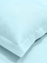 Luxury 400 TC Solid Cotton Bedsheet – 108 x 108 Inches with 2 Pillow Covers | Premium Cotton Comfort