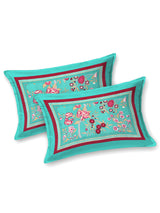 Floral Print Cotton Double King Bedsheet with 2 Pillow Covers
