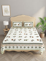 Double King Bedsheet with 2 Pillow Covers