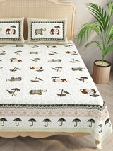 Double King Bedsheet with 2 Pillow Covers