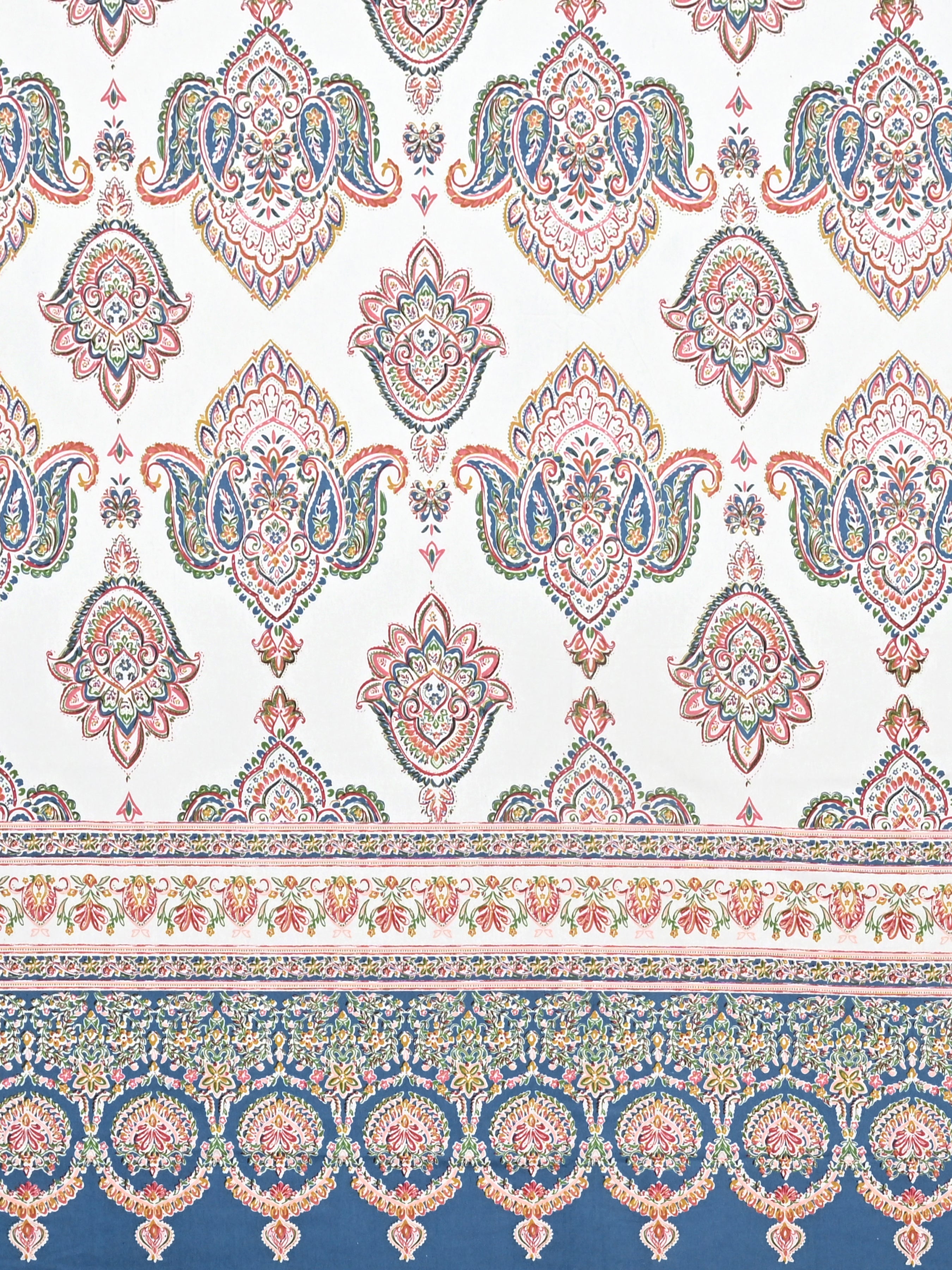 Cotton Printed Bedsheet with 2 Pillow Covers - (108 x 108 Inch)