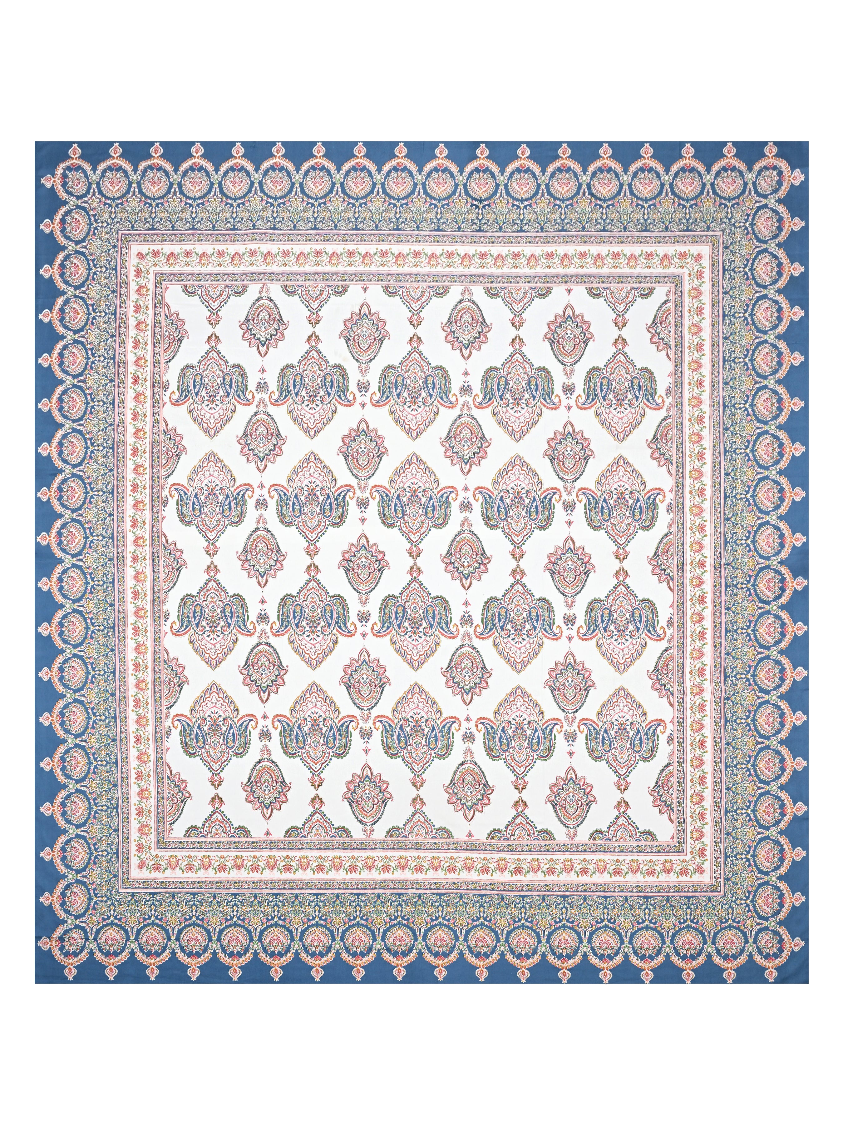Cotton Printed Bedsheet with 2 Pillow Covers - (108 x 108 Inch)