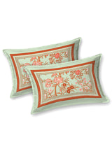 Floral Print Cotton Double King Bedsheet with 2 Pillow Covers