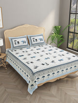 Double King Bedsheet with 2 Pillow Covers