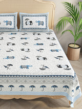Double King Bedsheet with 2 Pillow Covers