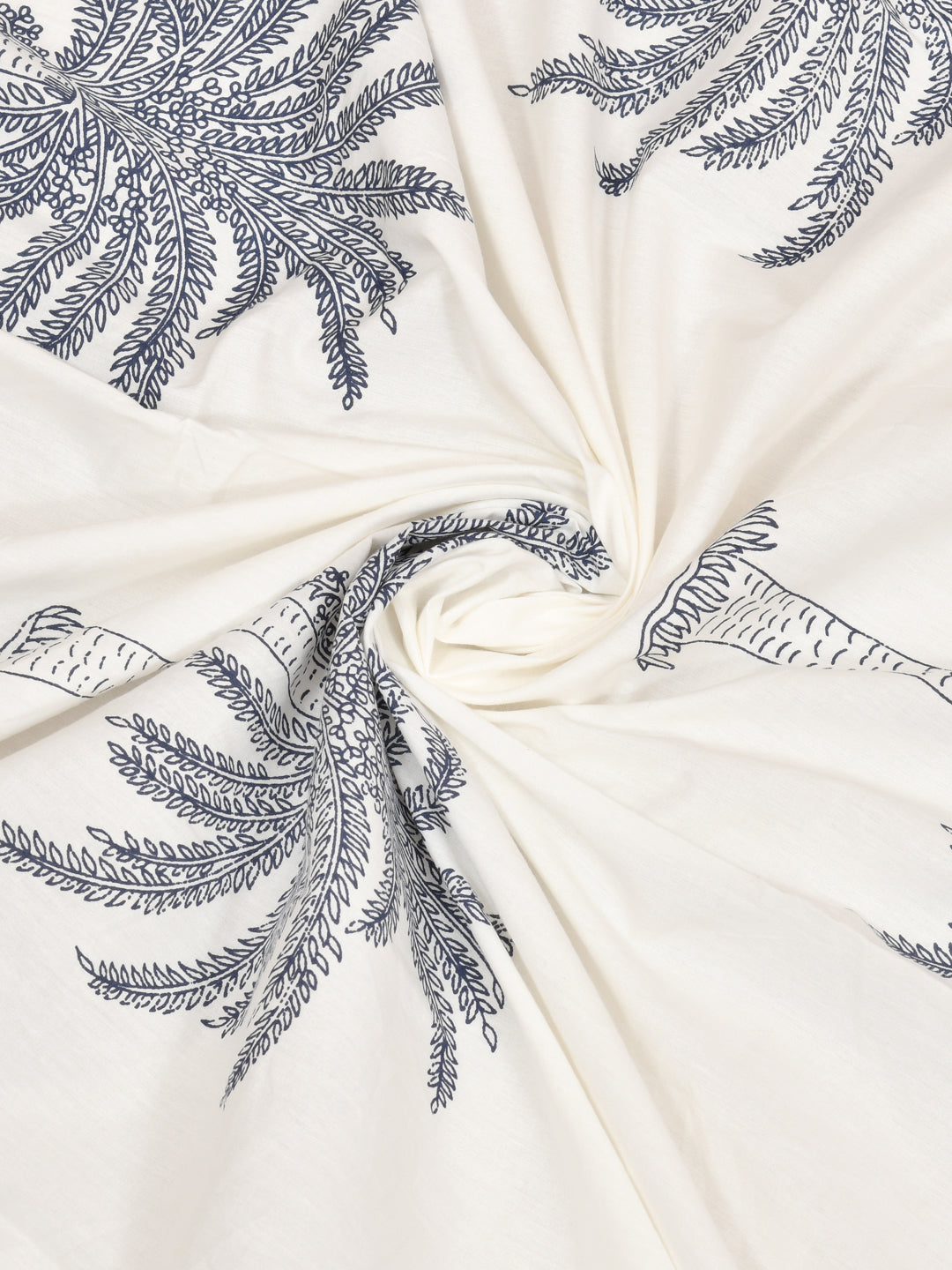 00 Handblock Print Super King Bedsheet in Extra Soft Percale Cotton with 2 Pillow covers