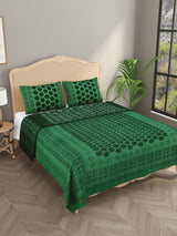 Applique cut work cotton  Bedcover with 2 Pillow Covers