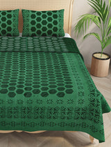 Applique cut work cotton  Bedcover with 2 Pillow Covers