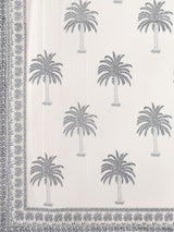 00 Handblock Print Super King Bedsheet in Extra Soft Percale Cotton with 2 Pillow covers