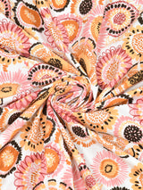 Floral Print Cotton Double King Bedsheet with 2 Pillow Covers