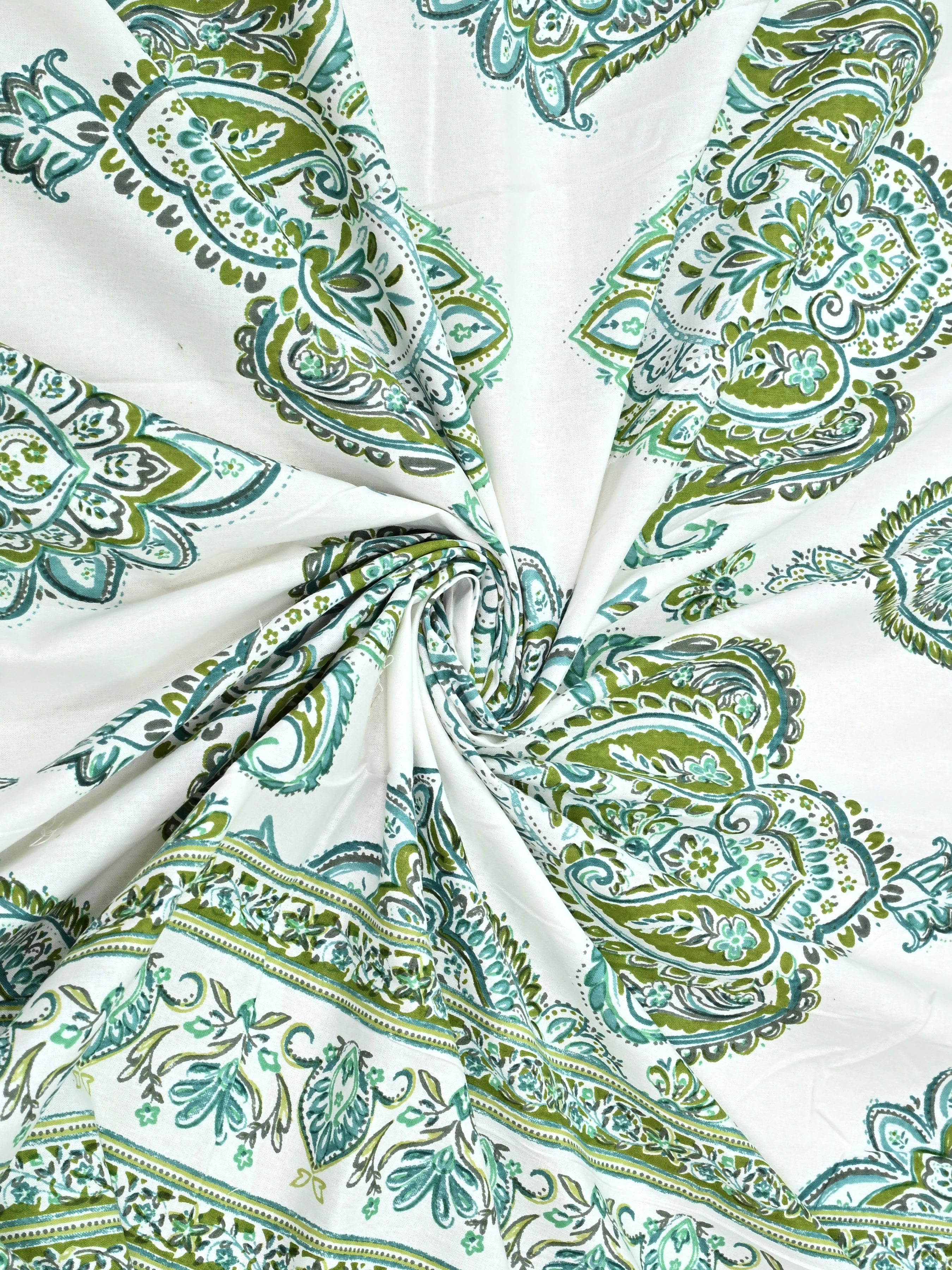Cotton Printed Bedsheet with 2 Pillow Covers - (108 x 108 Inch)