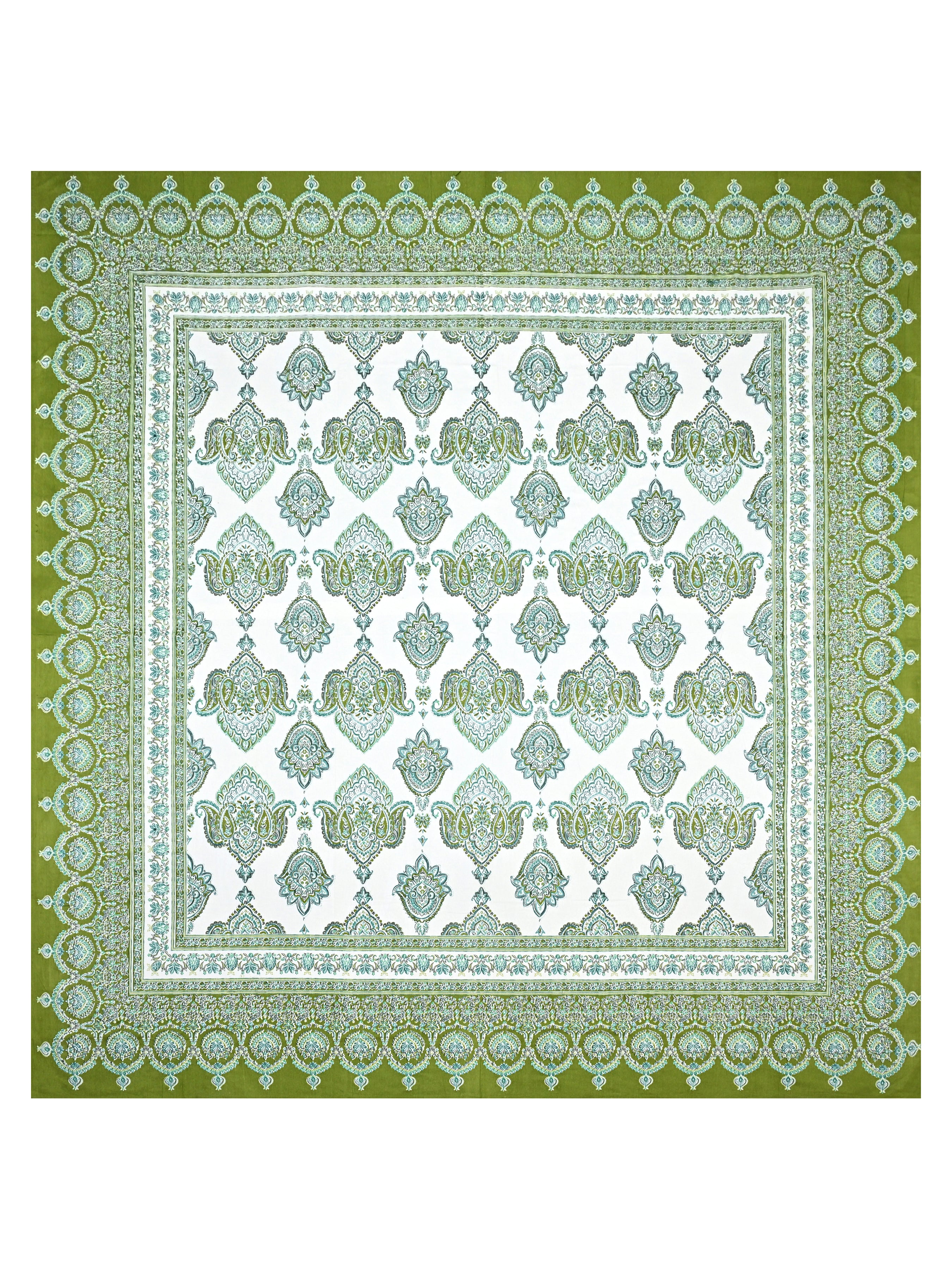 Cotton Printed Bedsheet with 2 Pillow Covers - (108 x 108 Inch)