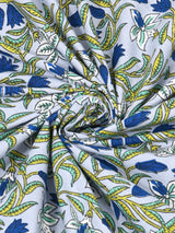 Floral Print Cotton Double King Bedsheet with 2 Pillow Covers