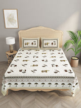 Double King Bedsheet with 2 Pillow Covers