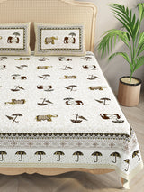 Double King Bedsheet with 2 Pillow Covers