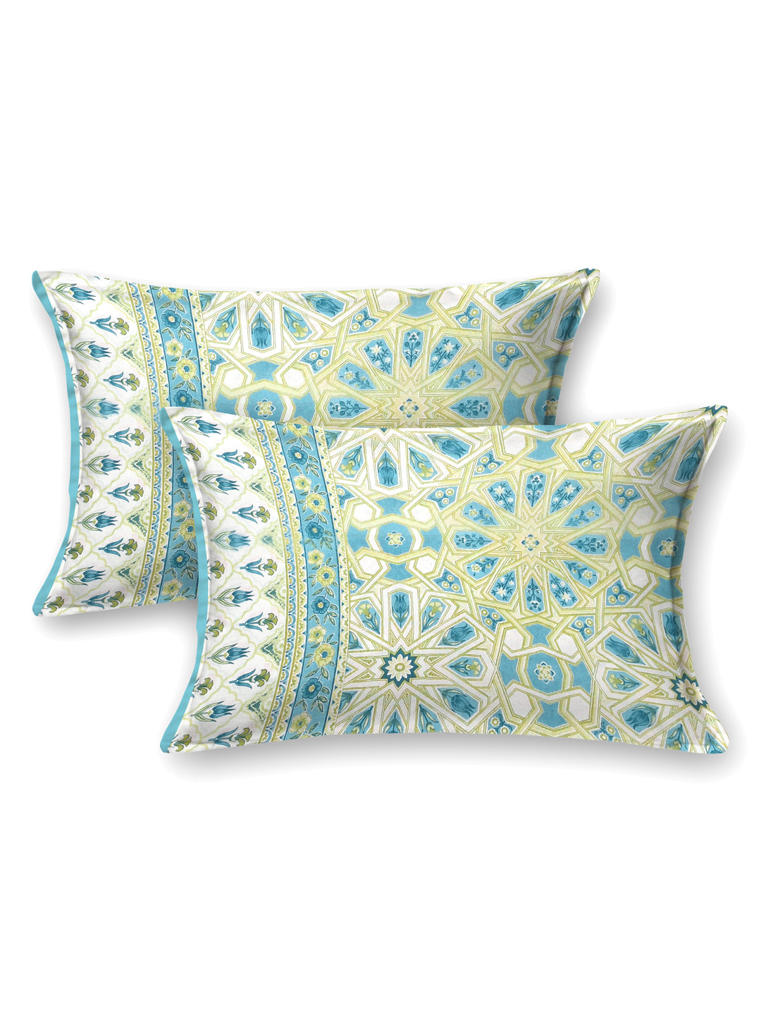 Floral Print Cotton Super King Bedsheet with 2 Reversible Pillow Covers