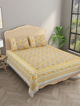 Double King Bedsheet with 2 Pillow Covers