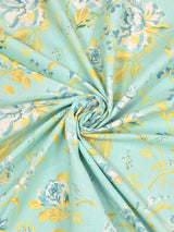 Floral Print Super King Cotton Bedsheet with 2 Pillow Covers