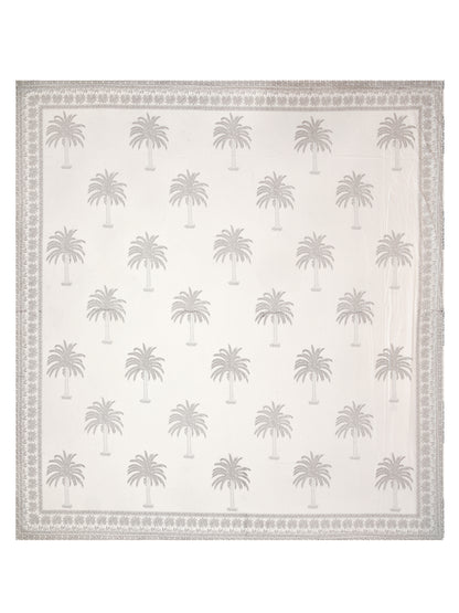 Handblock Print Super King Bedsheet in Extra Soft Percale Cotton with 2 Pillow covers