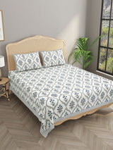 Double King Bedsheet with 2 Pillow Covers