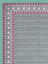 Floral Print Cotton Double King Bedsheet with 2 Pillow Covers