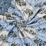 Floral Print Cotton Double King Bedsheet with 2 Pillow Covers