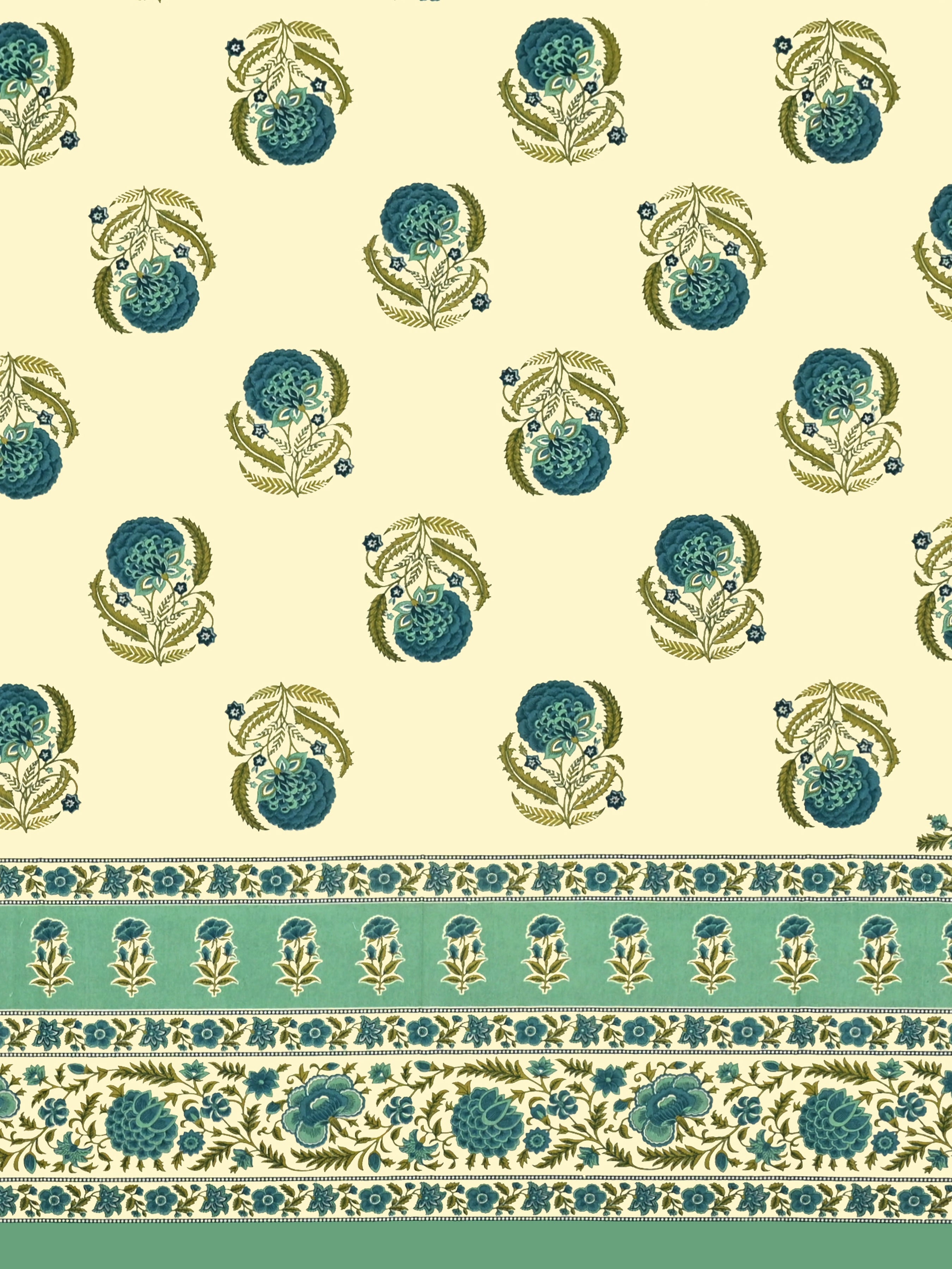 Cotton Printed Bedsheet with 2 Pillow Covers - (108 x 108 Inch)