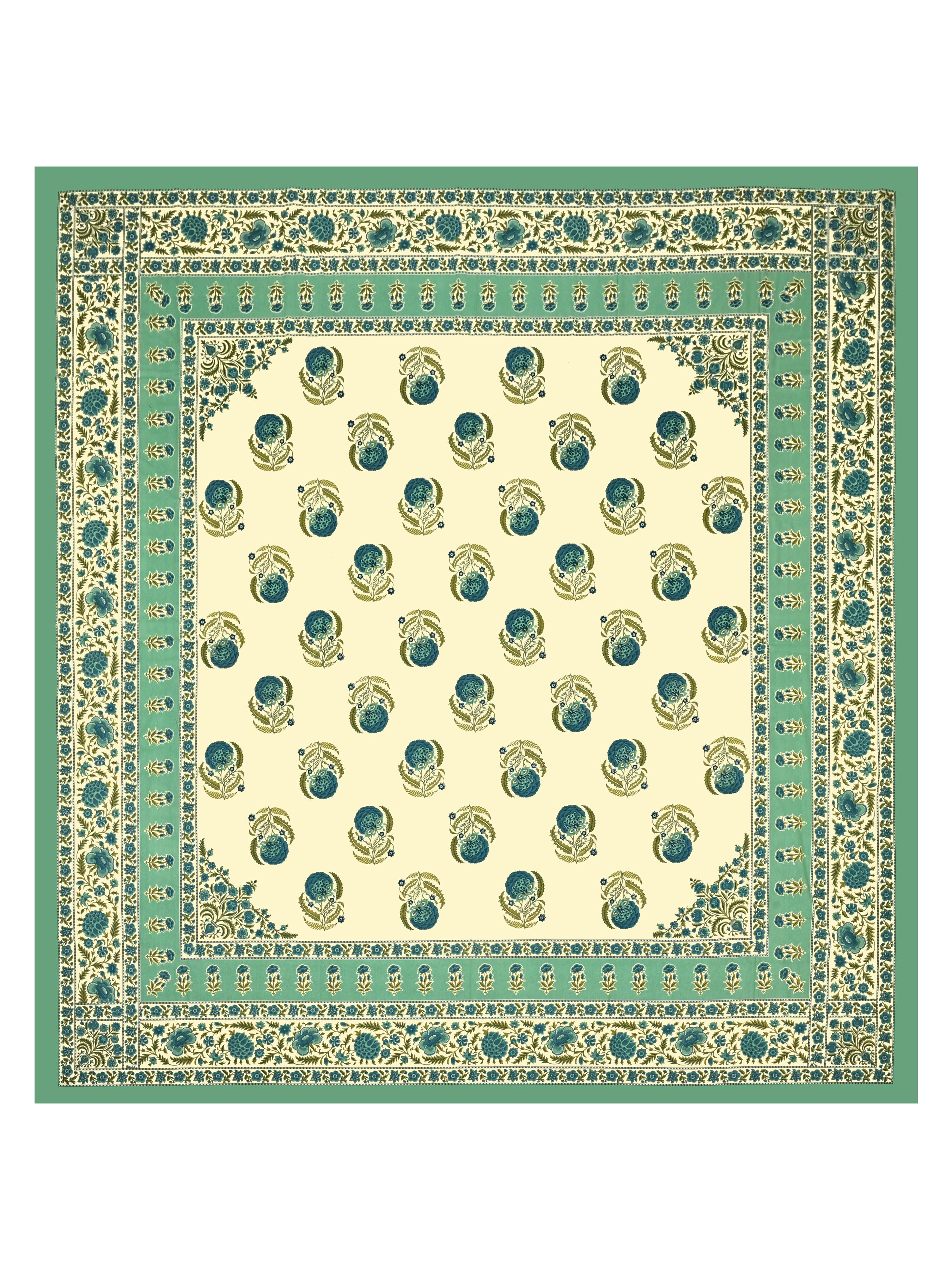 Cotton Printed Bedsheet with 2 Pillow Covers - (108 x 108 Inch)