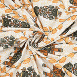 Floral Print Cotton Double King Bedsheet with 2 Pillow Covers