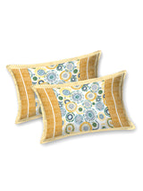 Floral Print Cotton Double King Bedsheet with 2 Pillow Covers