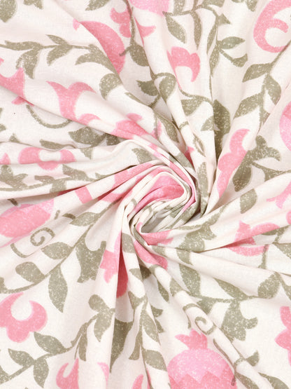 Cotton Double King Bedsheet with 2 Pillow Covers