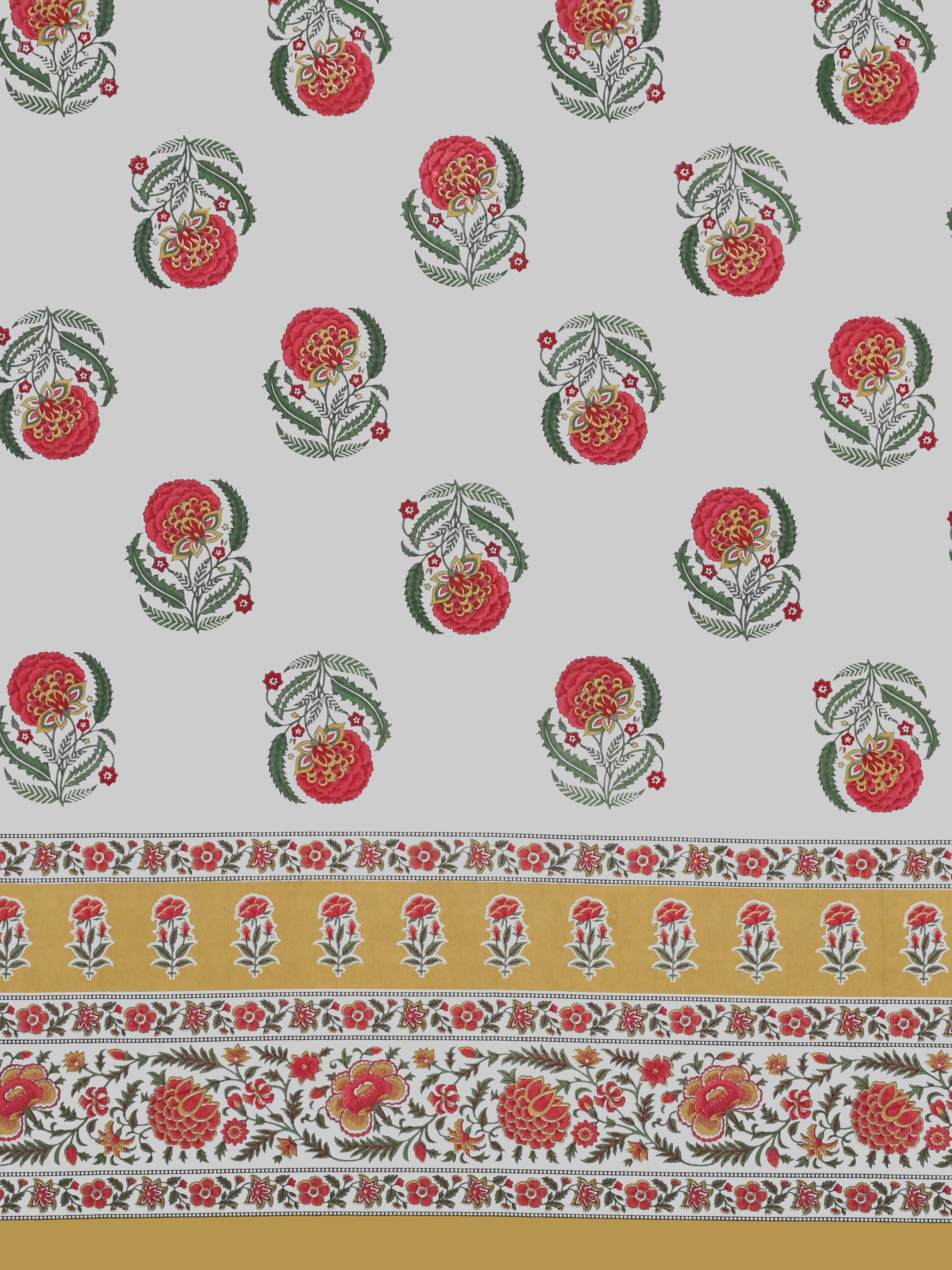 Cotton Printed Bedsheet with 2 Pillow Covers - (108 x 108 Inch)