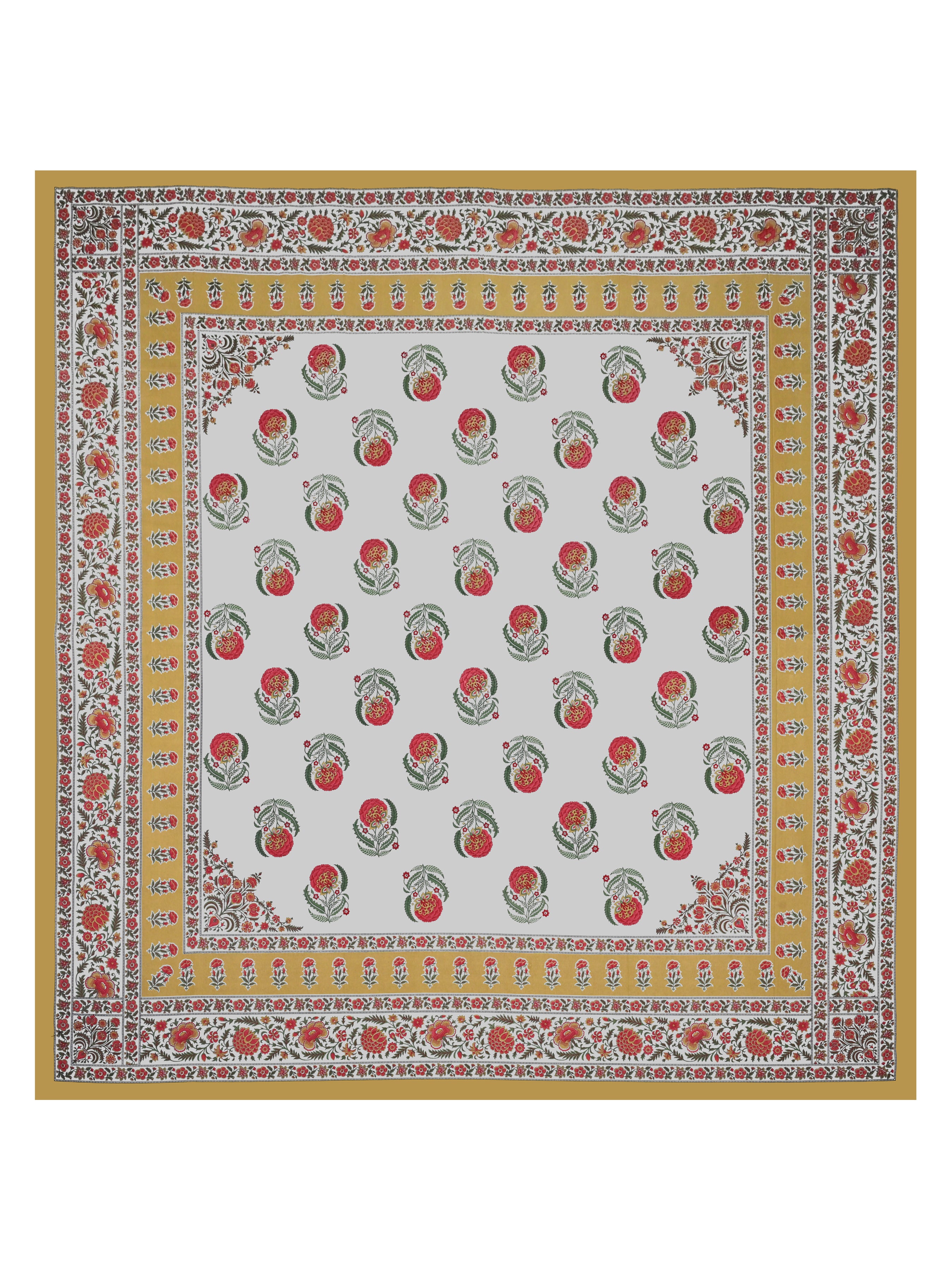Cotton Printed Bedsheet with 2 Pillow Covers - (108 x 108 Inch)