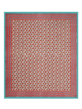 Floral Print Cotton Double King Bedsheet with 2 Pillow Covers