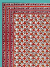 Floral Print Cotton Double King Bedsheet with 2 Pillow Covers
