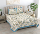 Diwali Gift Box | 1 Double Bedsheet, 1 Pair Door Hanging, 1 Metal Urli, 2 Laddoo Candles