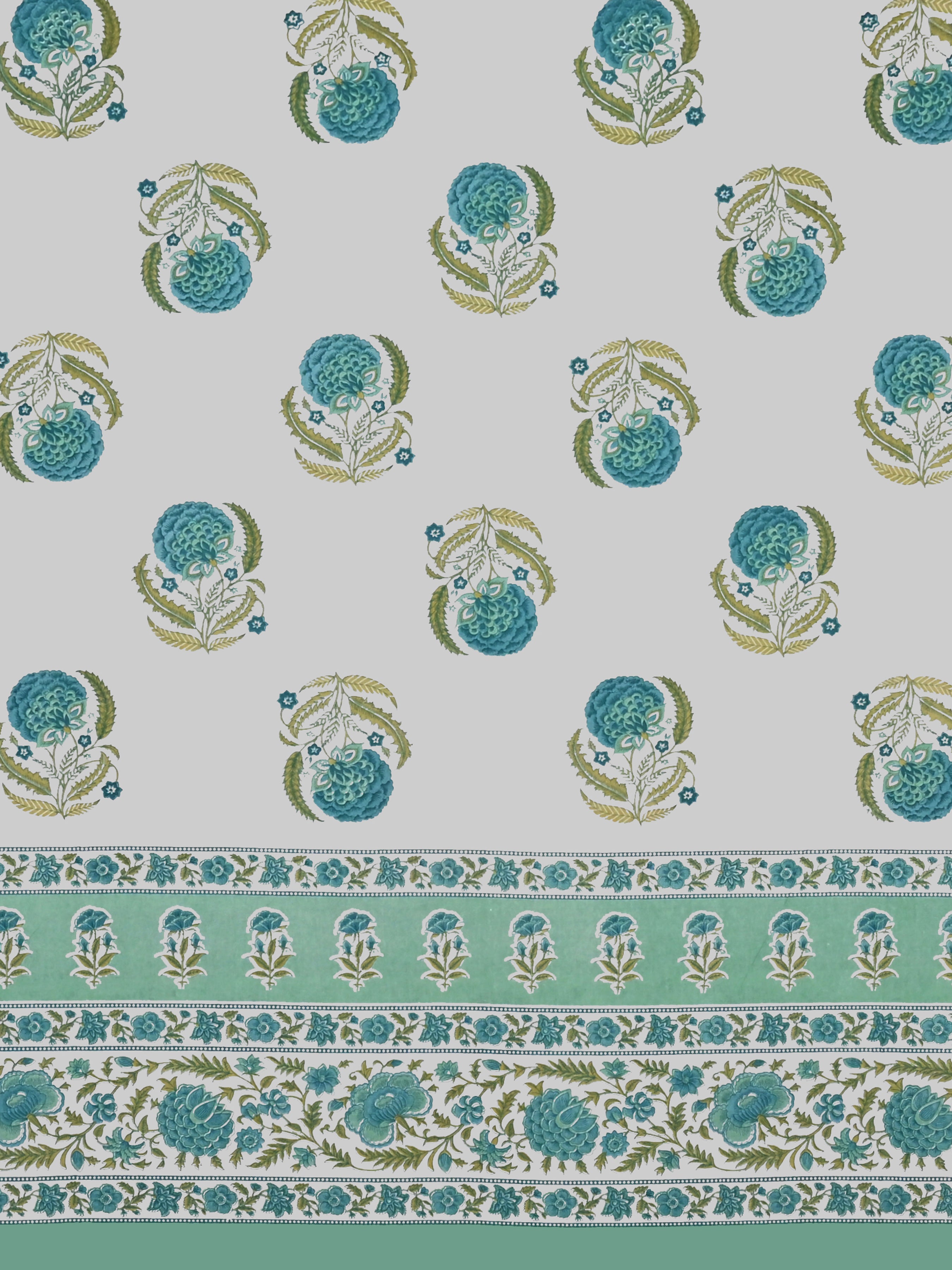 Cotton Printed Bedsheet with 2 Pillow Covers - (108 x 108 Inch)