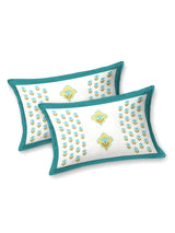 Floral Print Cotton Double King Bedsheet with 2 Pillow Covers