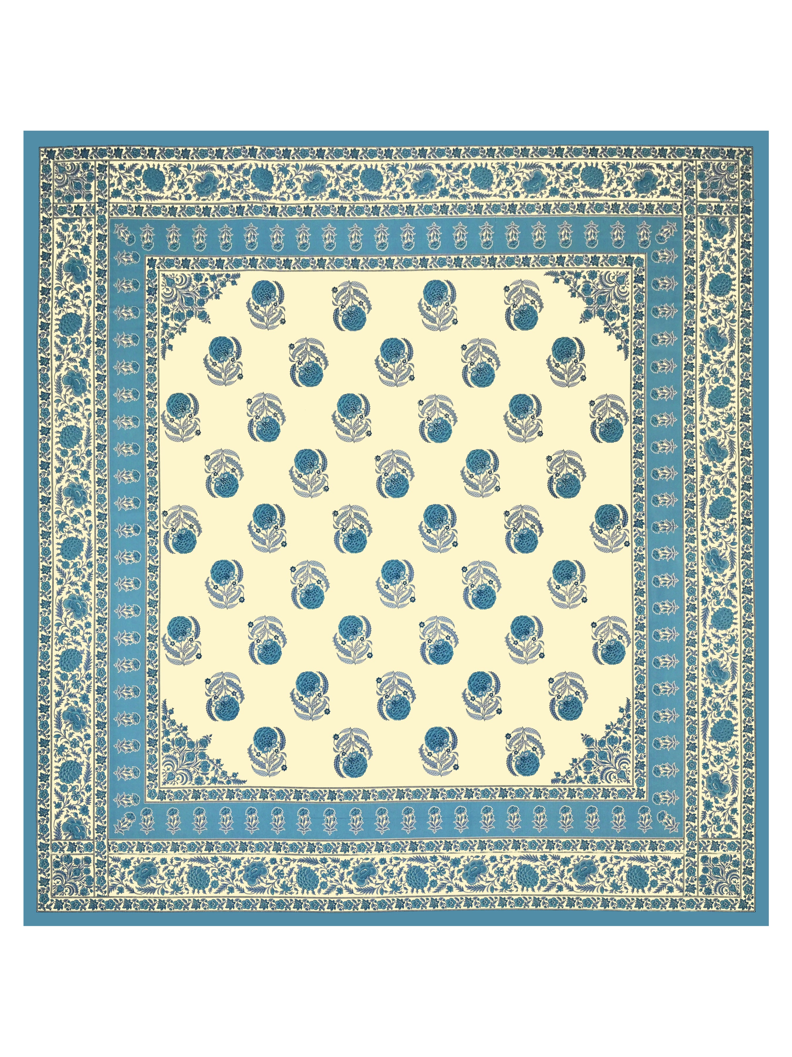 Cotton Printed Bedsheet with 2 Pillow Covers - (108 x 108 Inch)