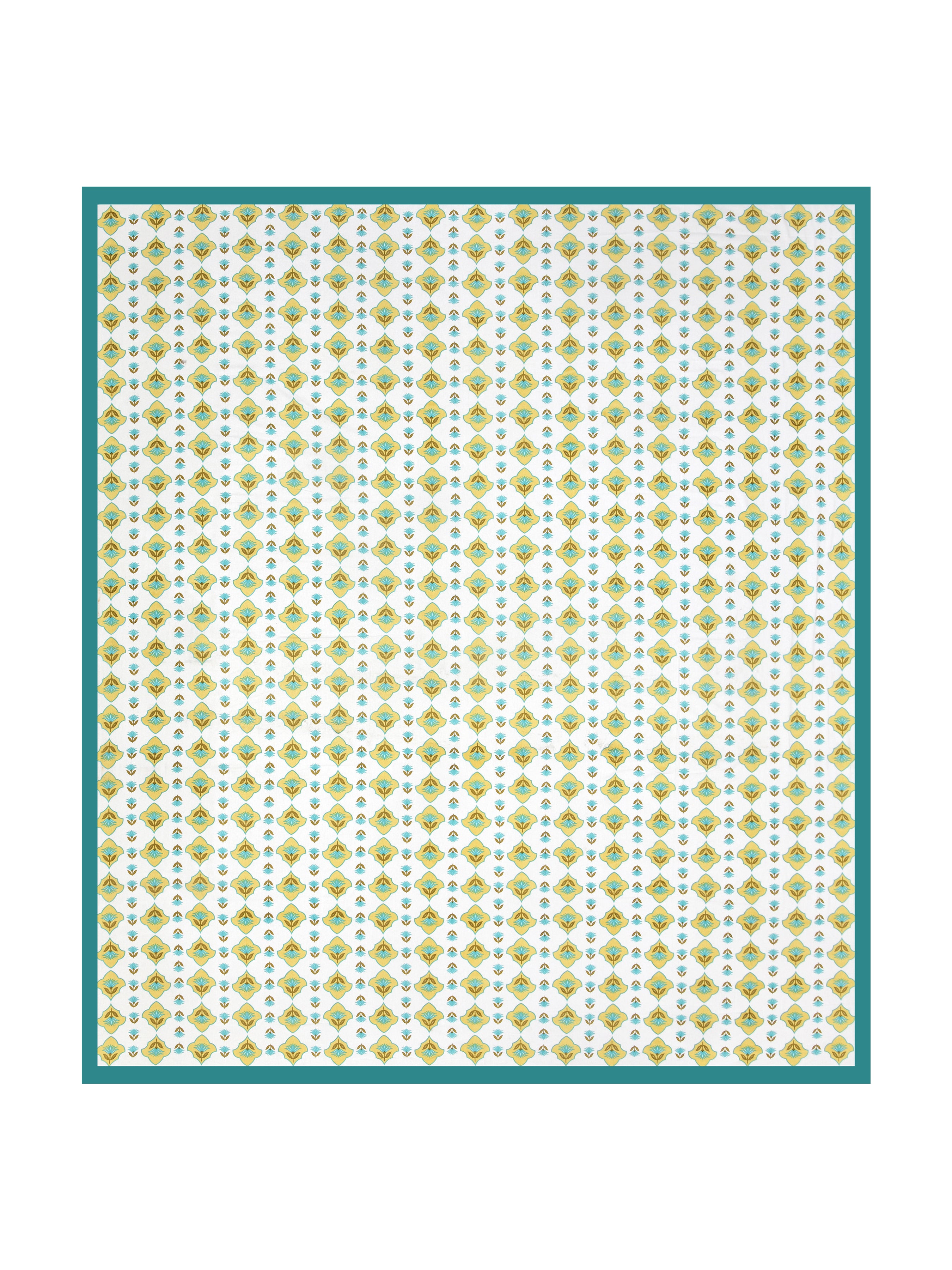 Floral Print Cotton Double King Bedsheet with 2 Pillow Covers