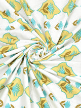 Floral Print Cotton Double King Bedsheet with 2 Pillow Covers