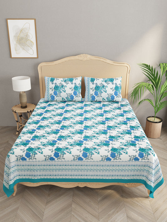 Double King Bedsheet with 2 Pillow Covers